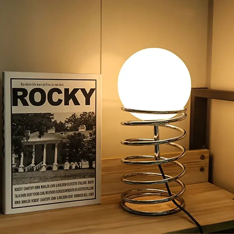Chrome Spring Table Lamp