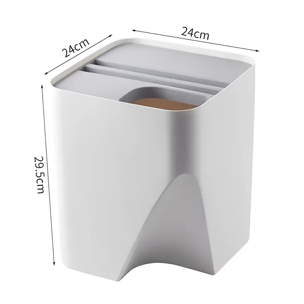 White Gray Stackable Bin