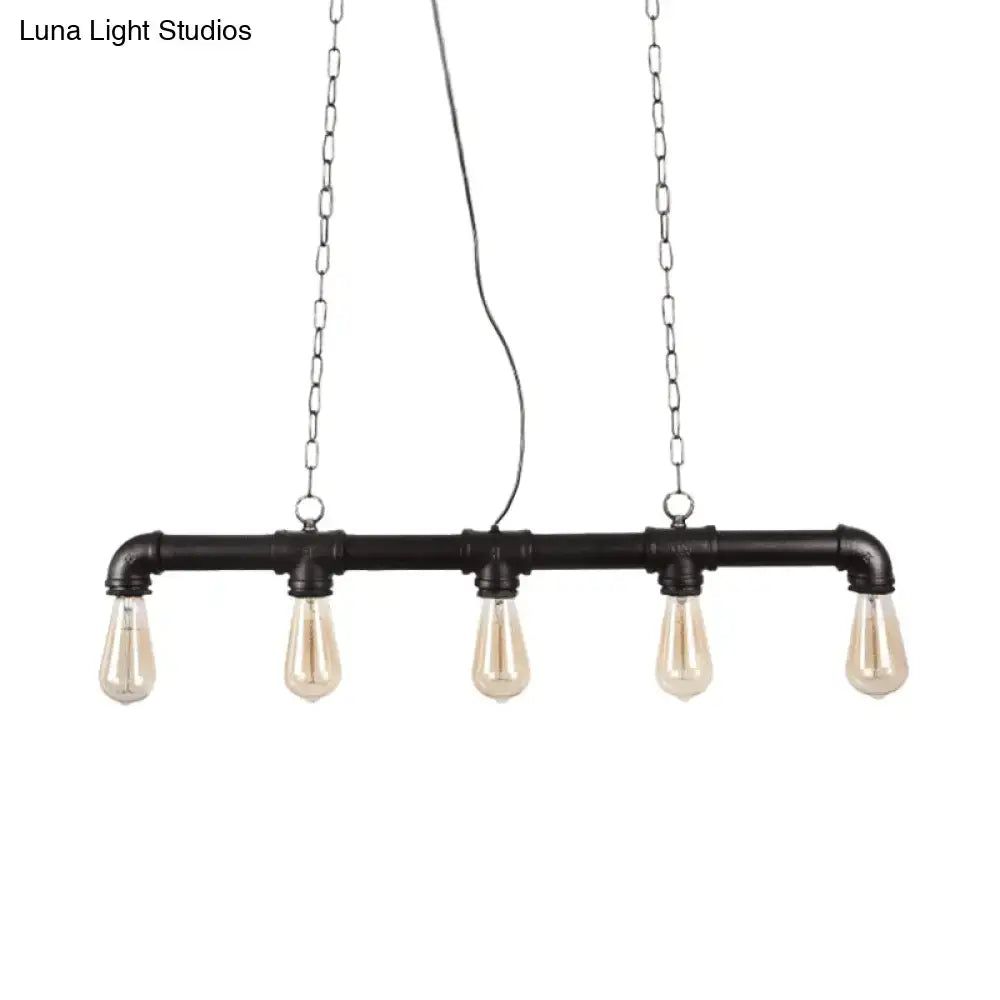 Black Steampunk Industrial Pendant Light