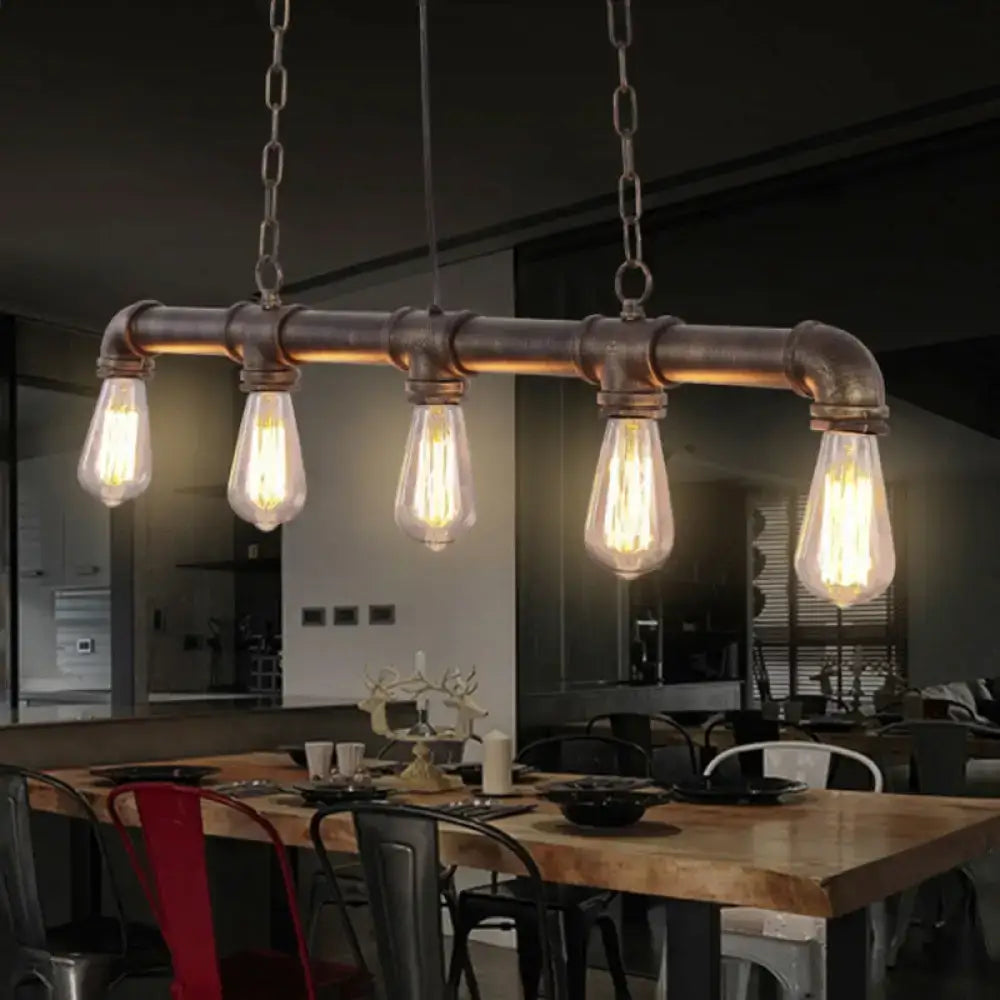 Black Steampunk Industrial Pendant Light