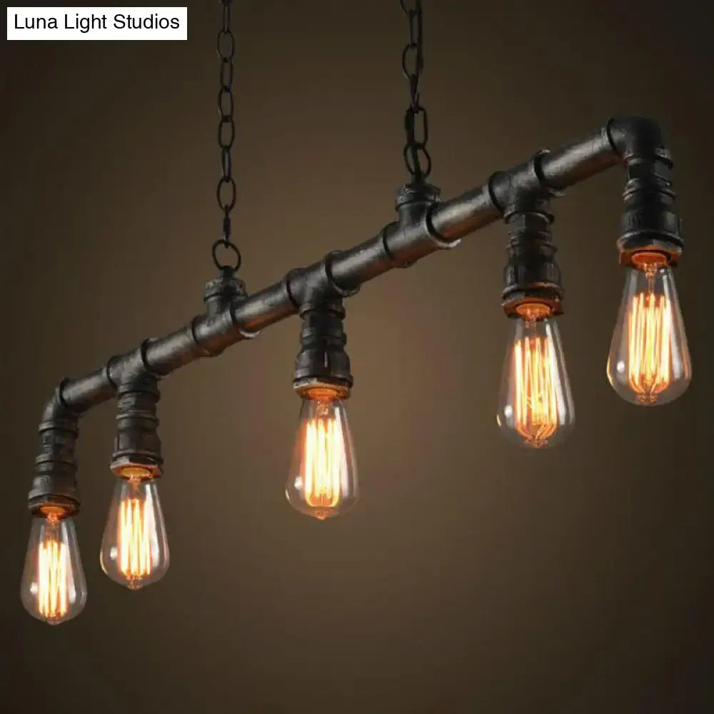 Black Water Pipe Pendant Light