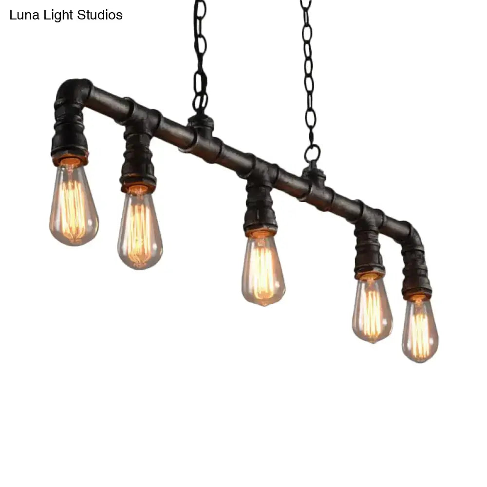 Black Water Pipe Pendant Light