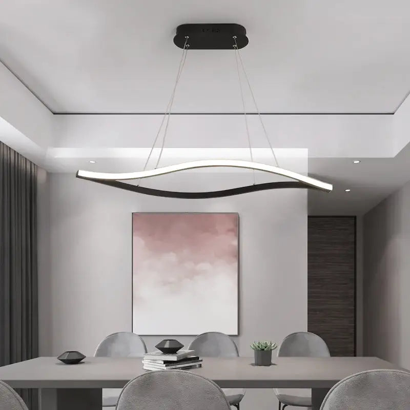 Black Aluminum Leaf Light