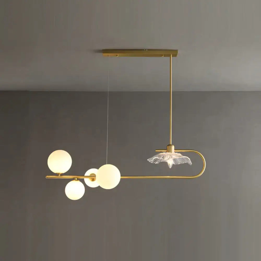 Gold Lotus Leaf Suspension Lamp