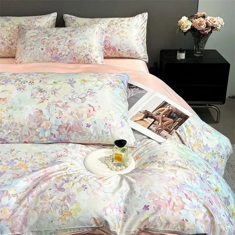 Silk Flower Duvet Set