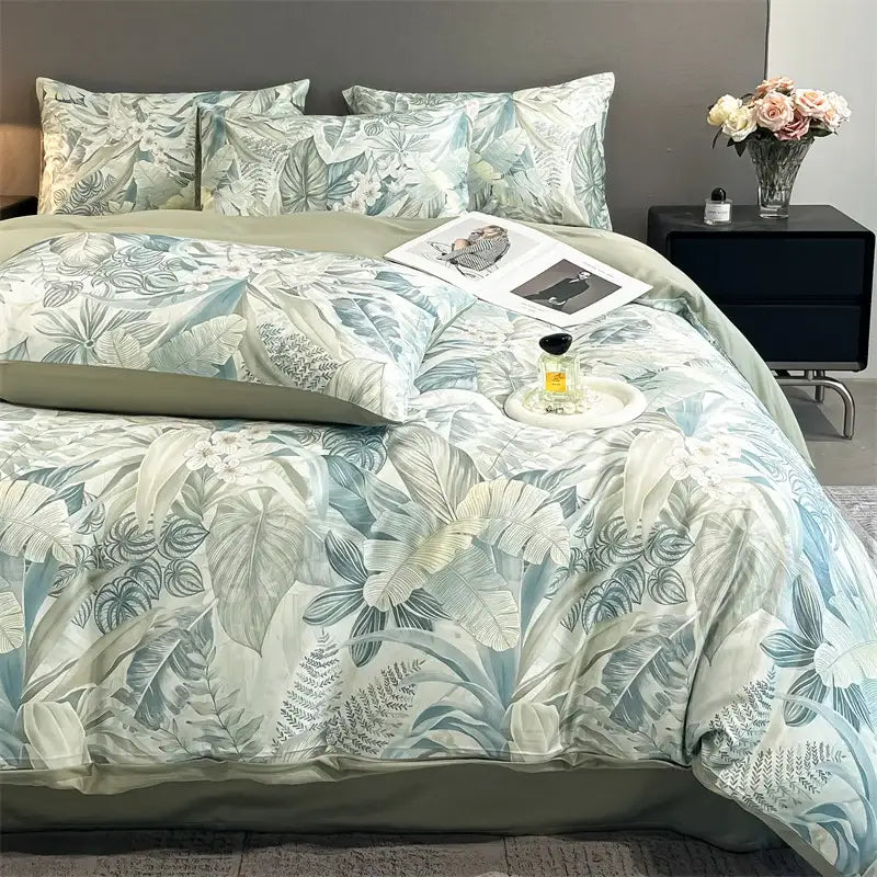 Silk Flower Duvet Set