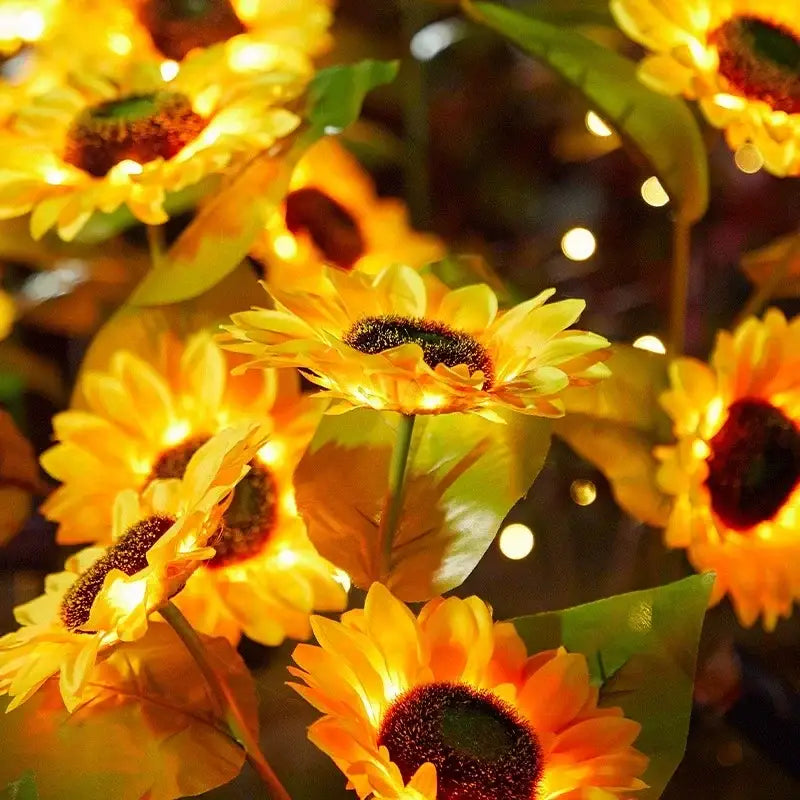 Yellow Sunflower Solar Lights