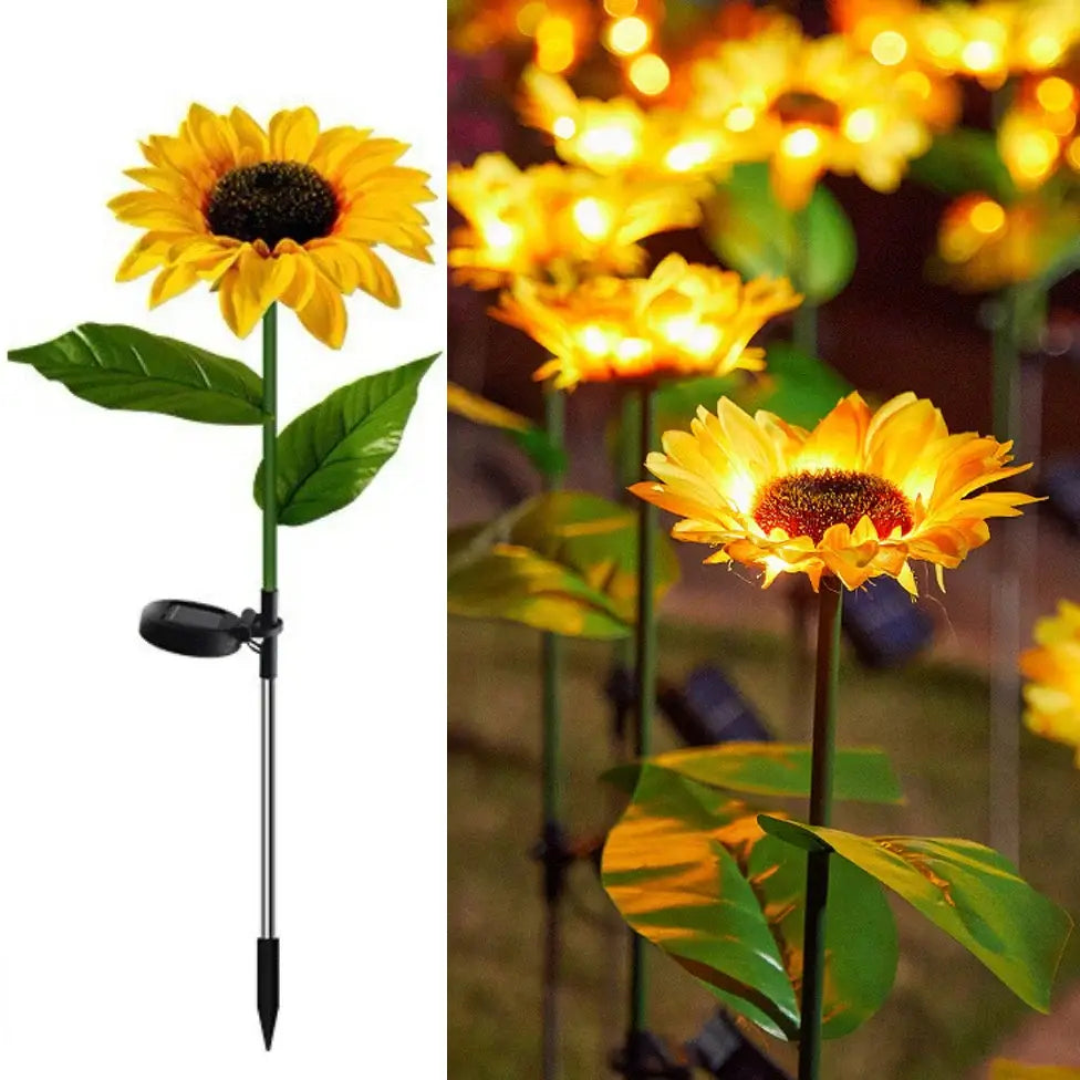 Yellow Sunflower Solar Lights