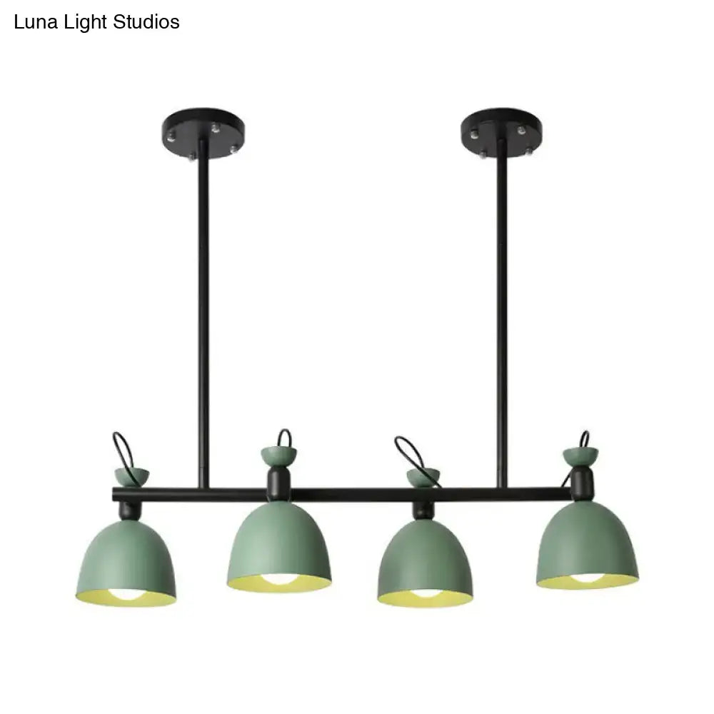Green Four-Light Pendant