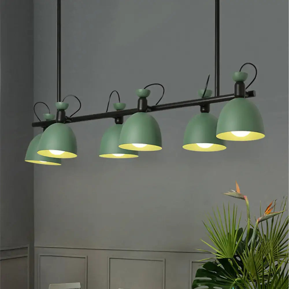 Green Four-Light Pendant