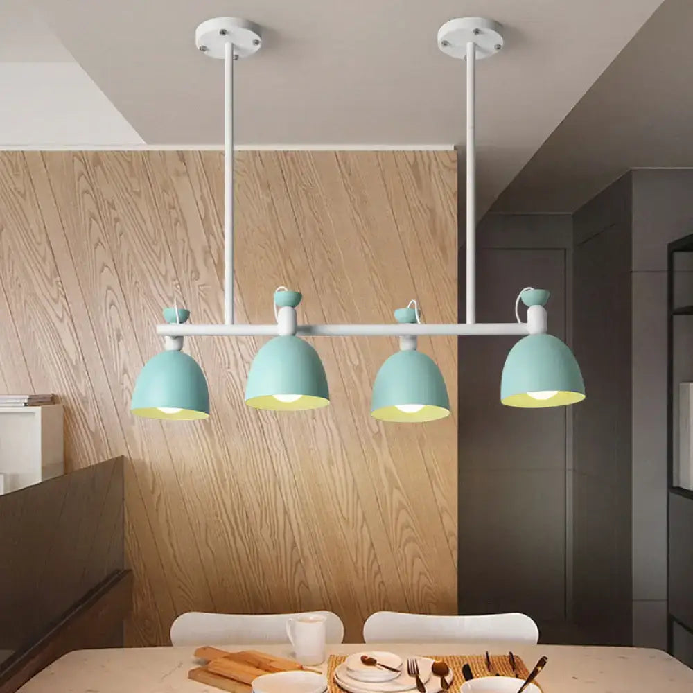 Green Four-Light Pendant