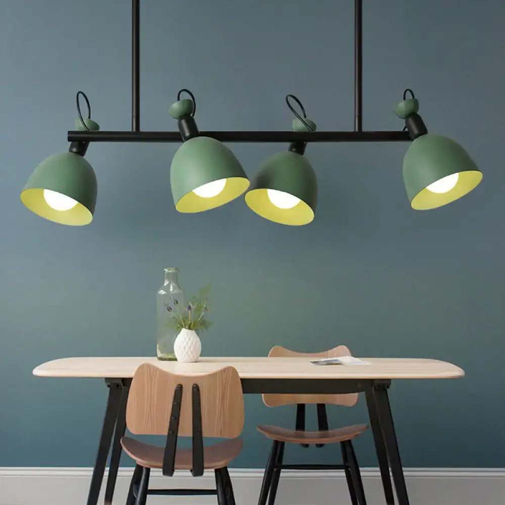 Green Four-Light Pendant
