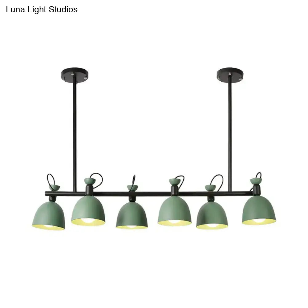 Green Four-Light Pendant