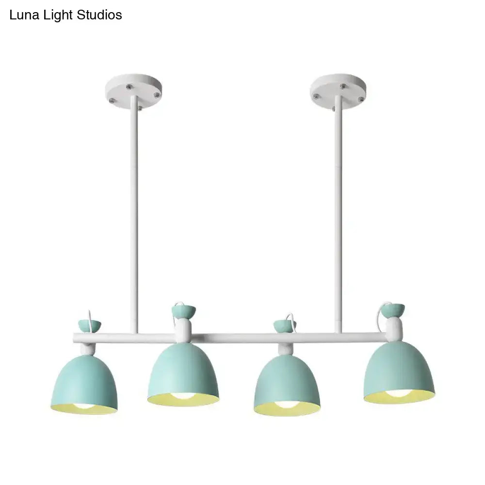 Green Four-Light Pendant