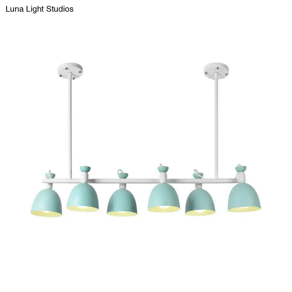 Green Four-Light Pendant