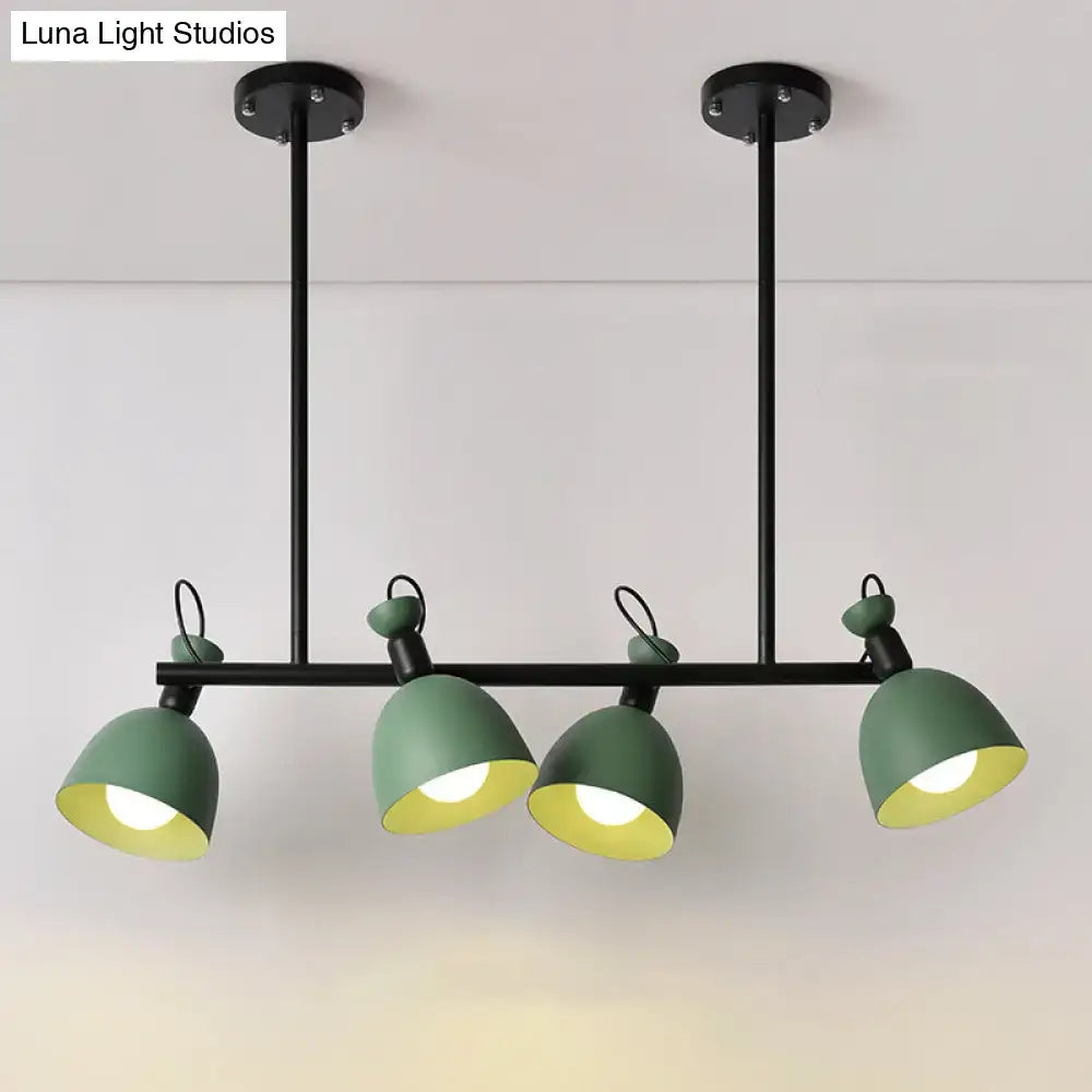 Green Four-Light Pendant