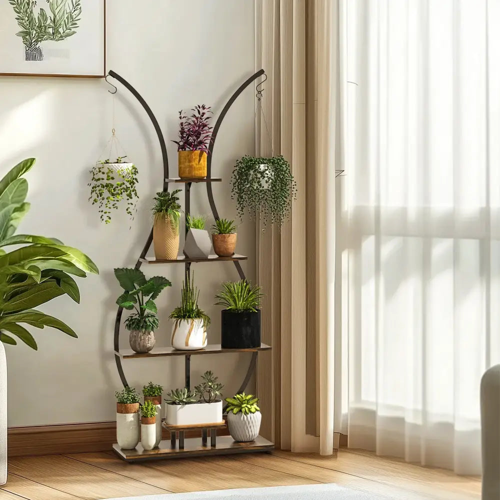 Metal Bunny Plant Stand