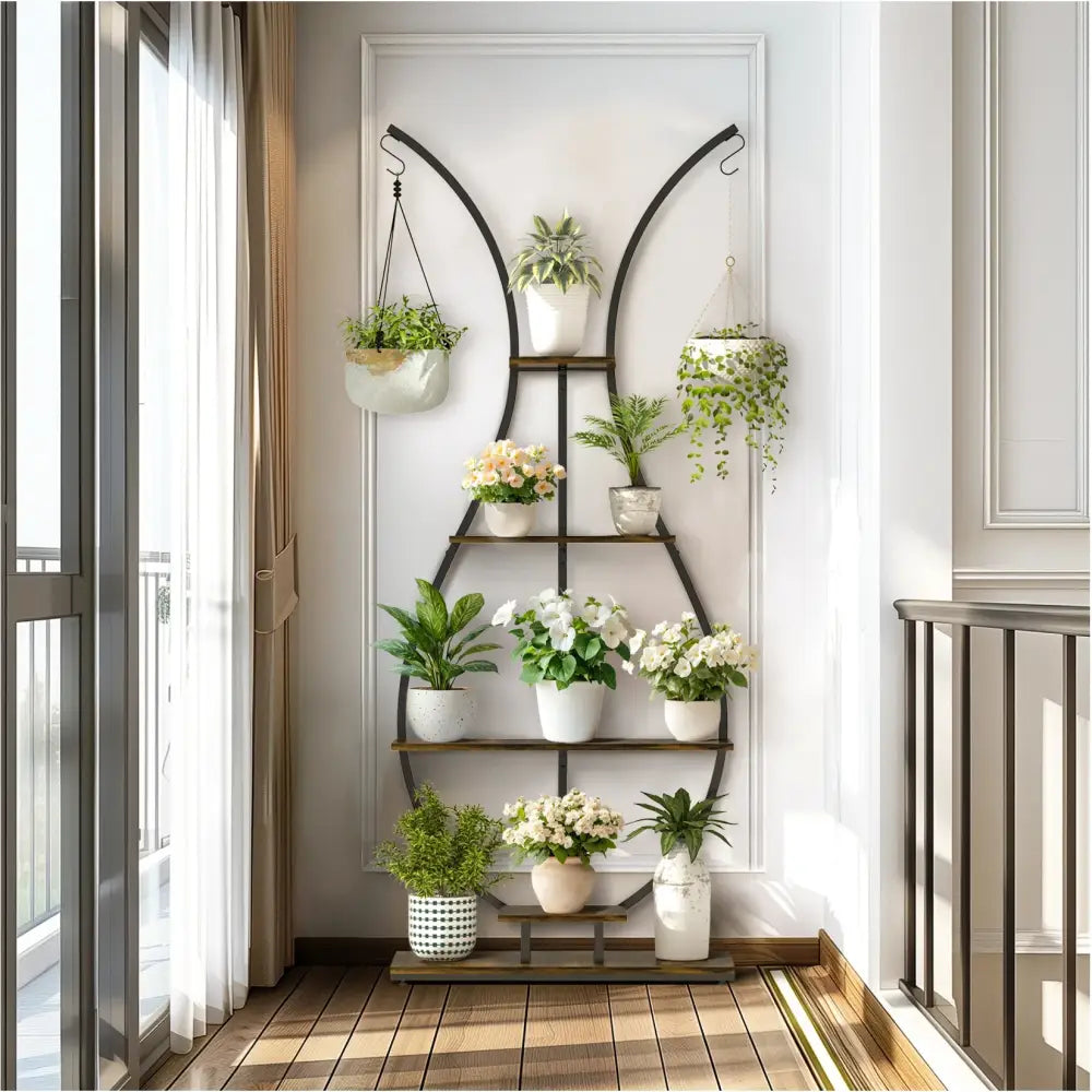 Metal Bunny Plant Stand