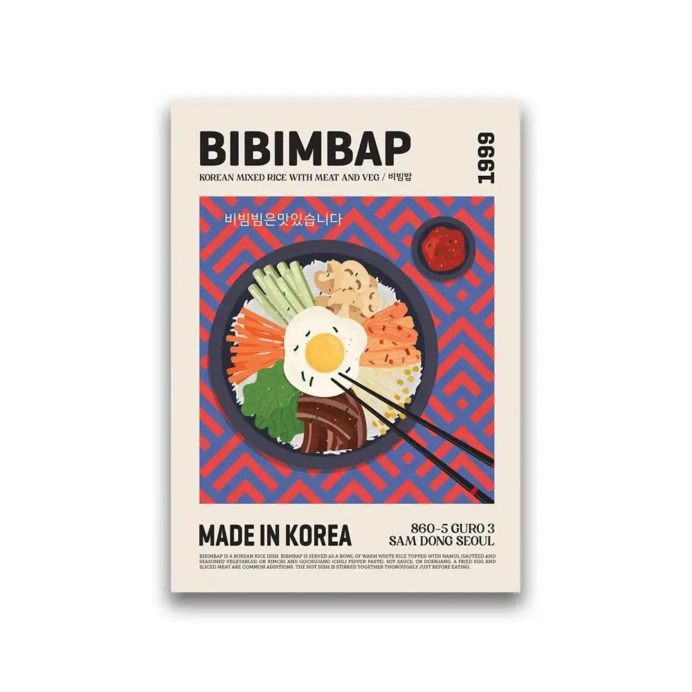Vibrant Bibimbap Wall Art