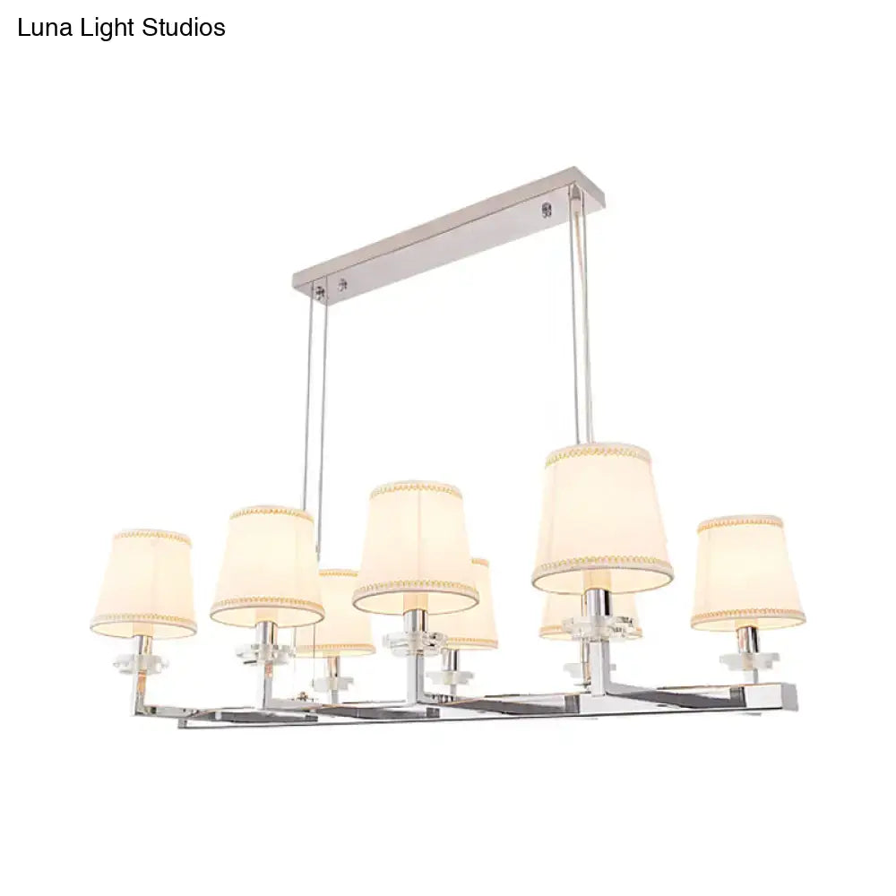 Chrome Fabric Pendant Light