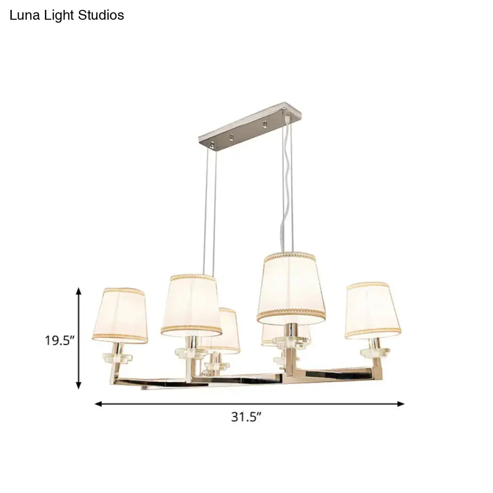 Chrome Fabric Pendant Light