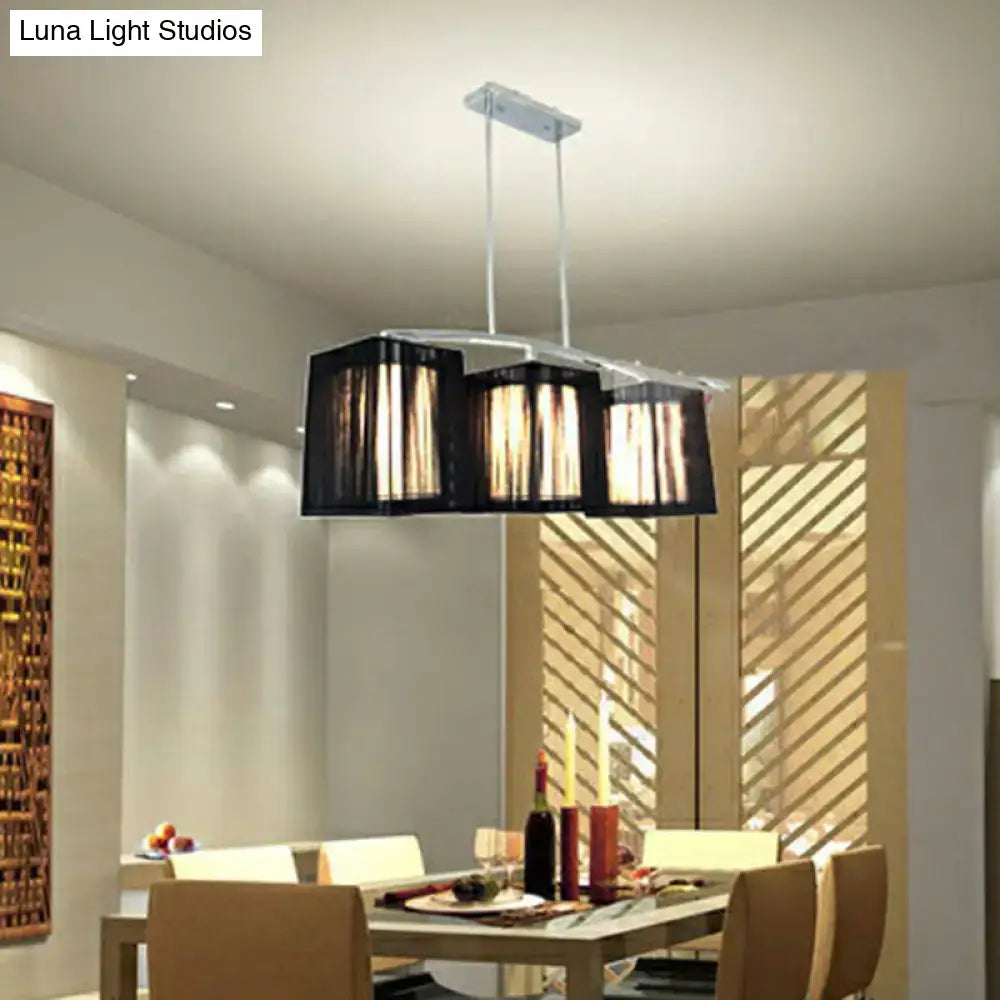 Chrome Rectangular Pendant Light