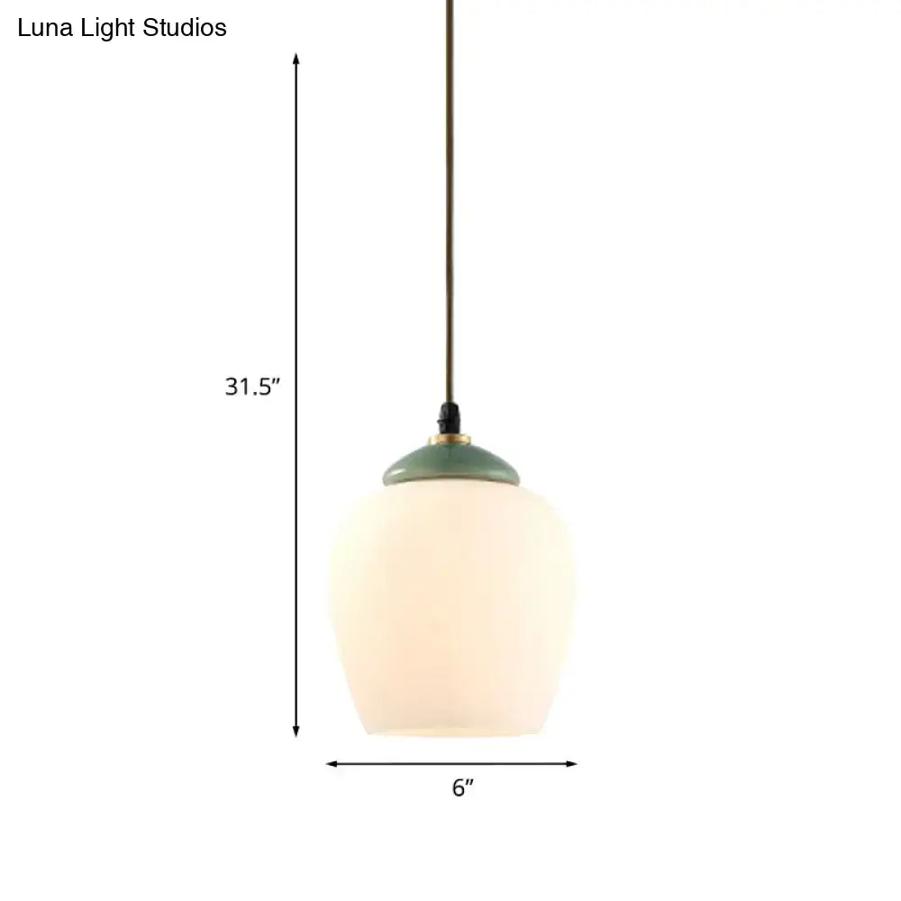White Mint Bell Pendant