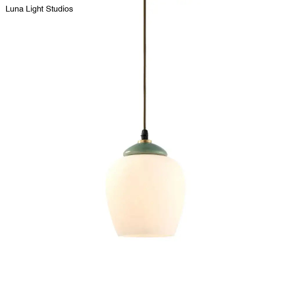 White Mint Bell Pendant