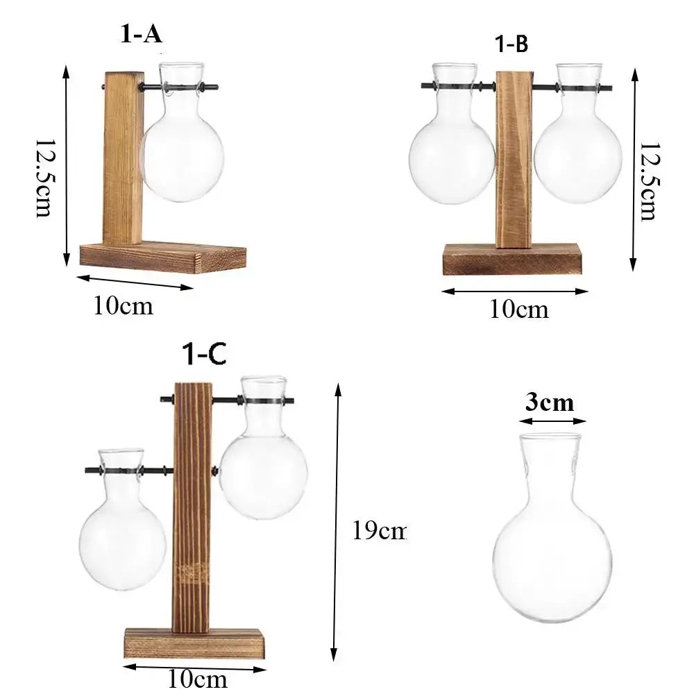 Transparent Glass Trio Vases