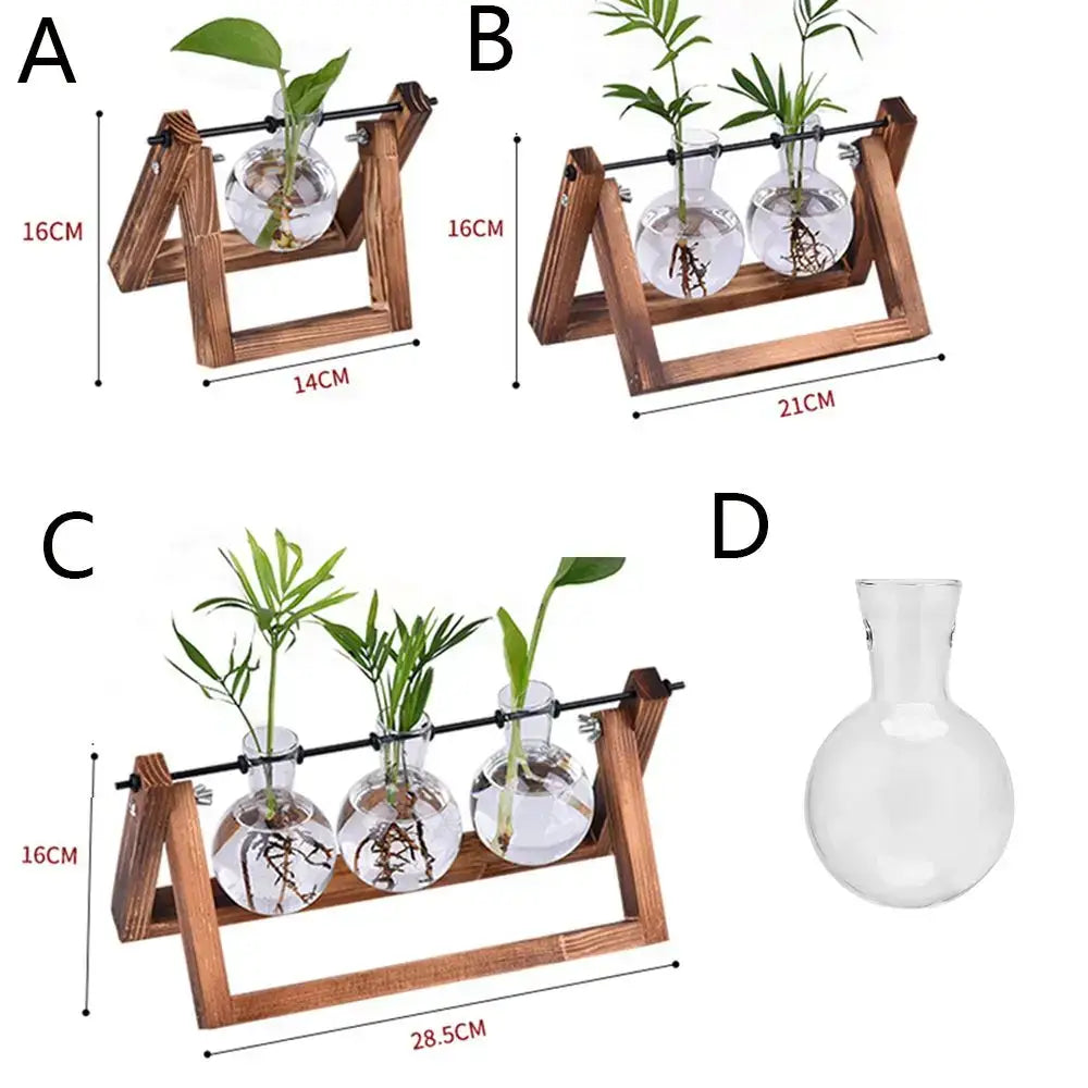 Transparent Glass Trio Vases