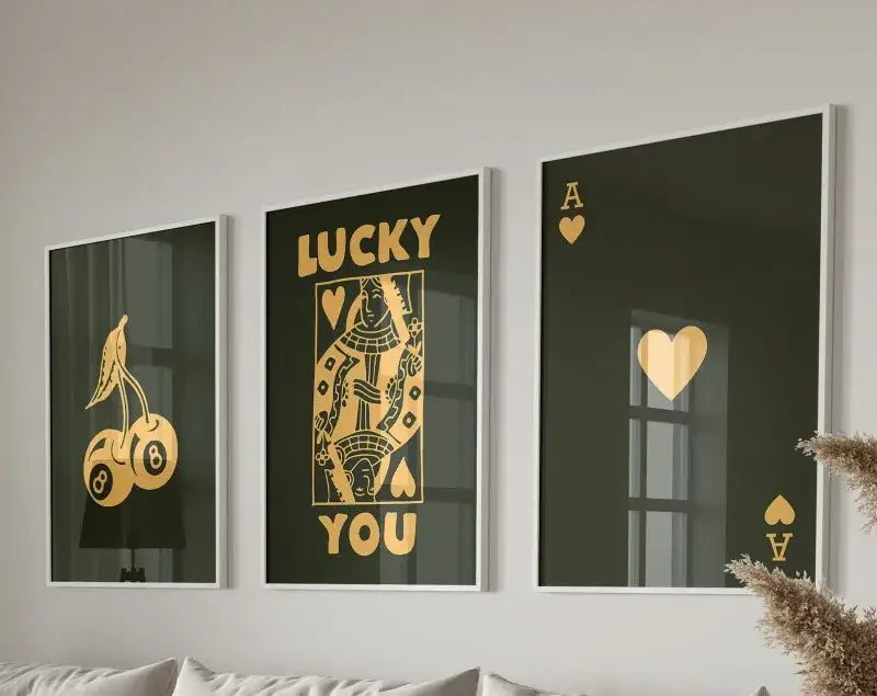 Black Pink Playing Card Art