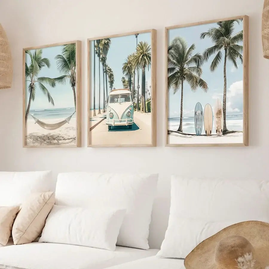 Tropical Surfboard Wall Art