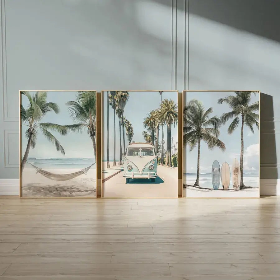 Tropical Surfboard Wall Art