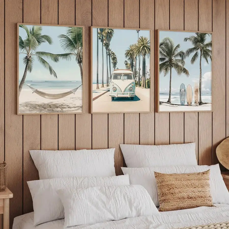 Tropical Surfboard Wall Art