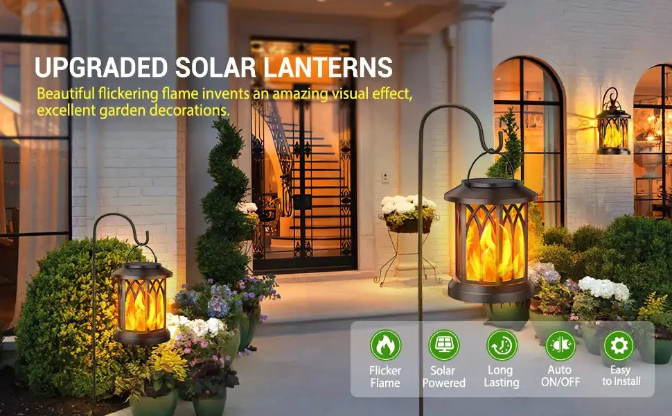 Bronze Flame Solar Lanterns