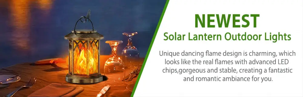 Bronze Flame Solar Lanterns