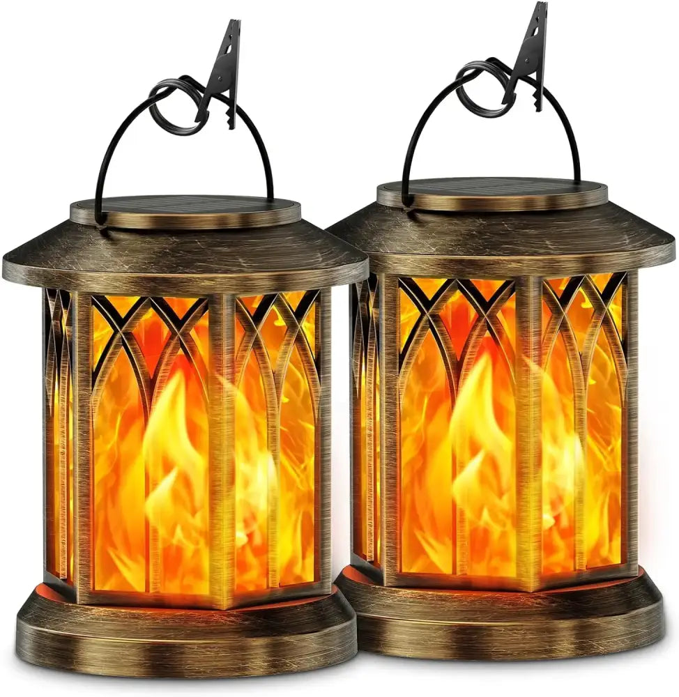 Bronze Flame Solar Lanterns