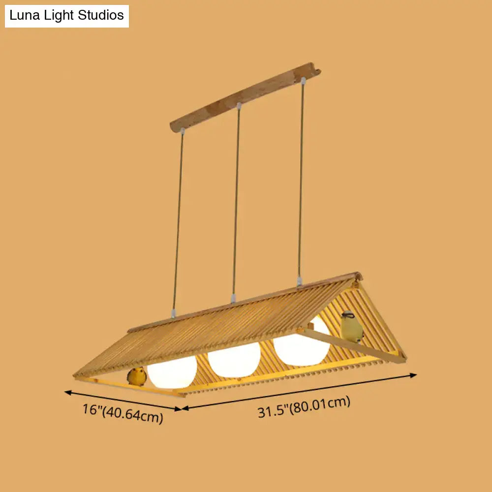 Natural Wood Island Pendant