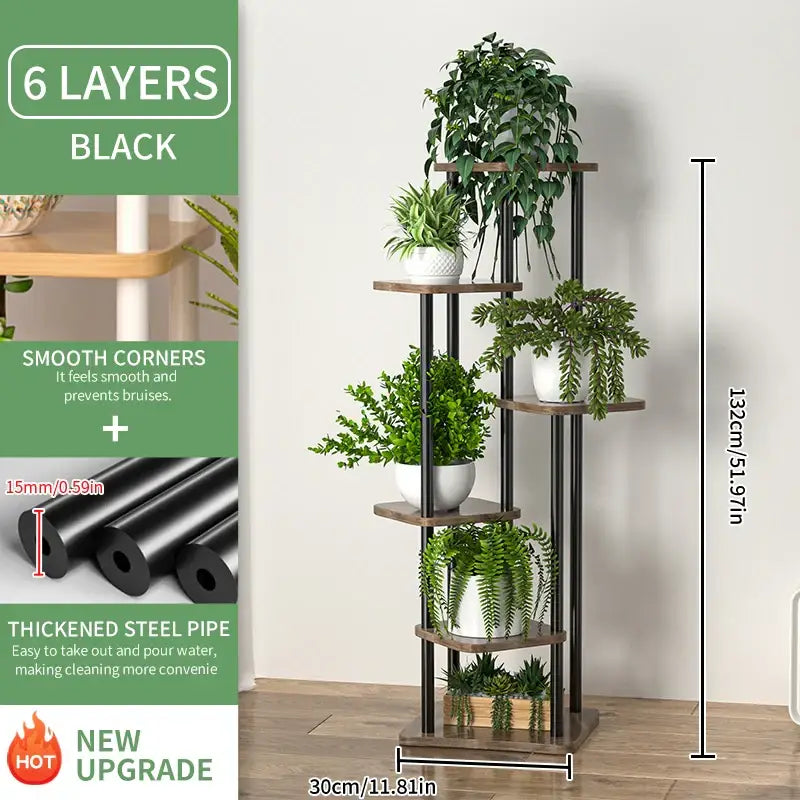 Wooden Tiered Plant Stand