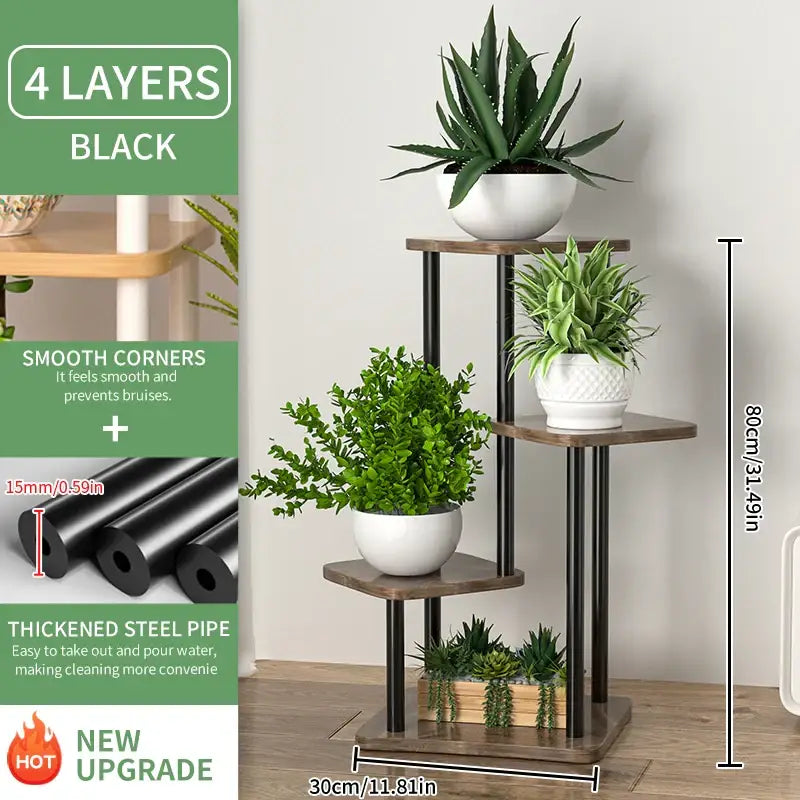 Wooden Tiered Plant Stand