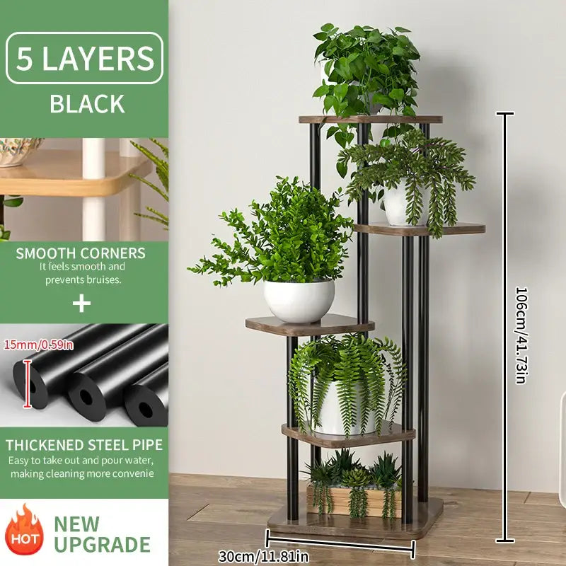 Wooden Tiered Plant Stand