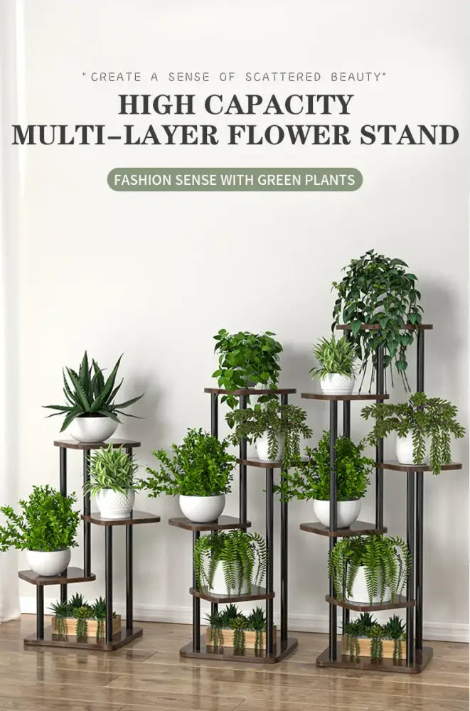 Wooden Tiered Plant Stand