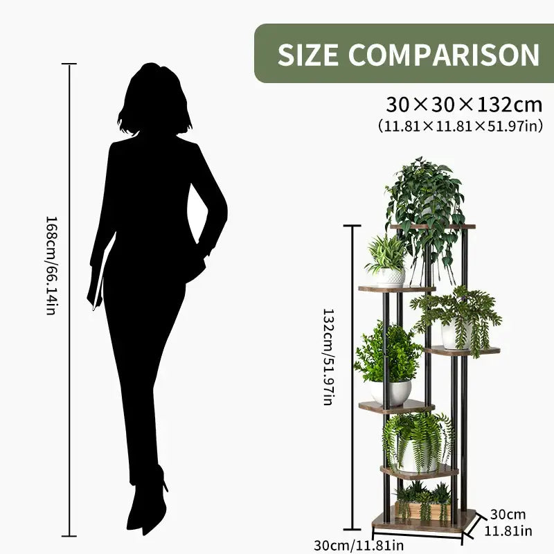 Wooden Tiered Plant Stand