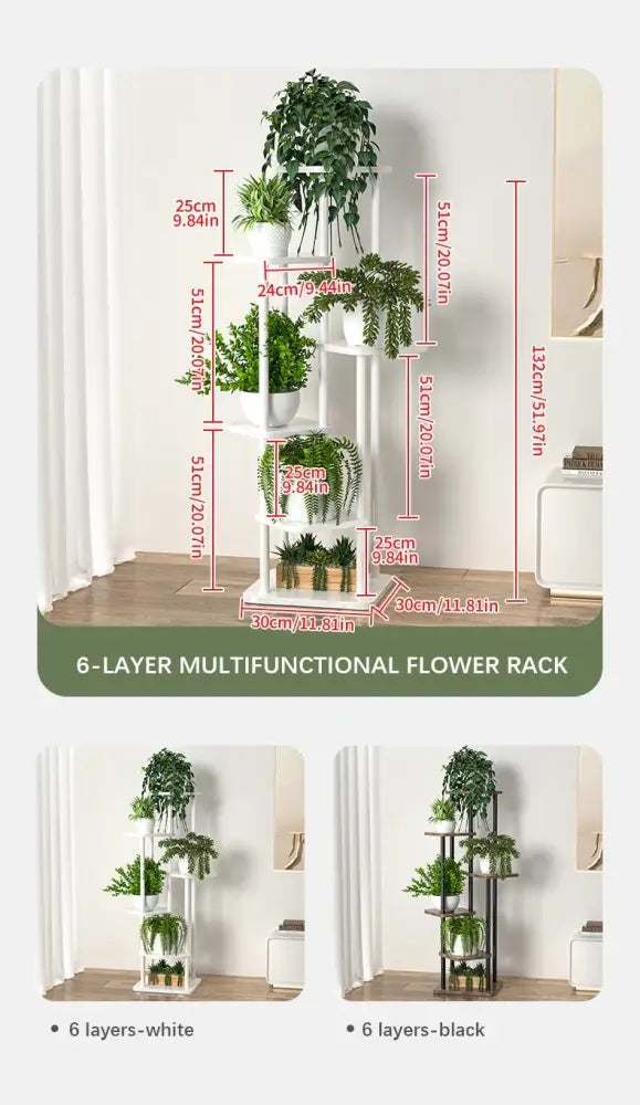 Wooden Tiered Plant Stand