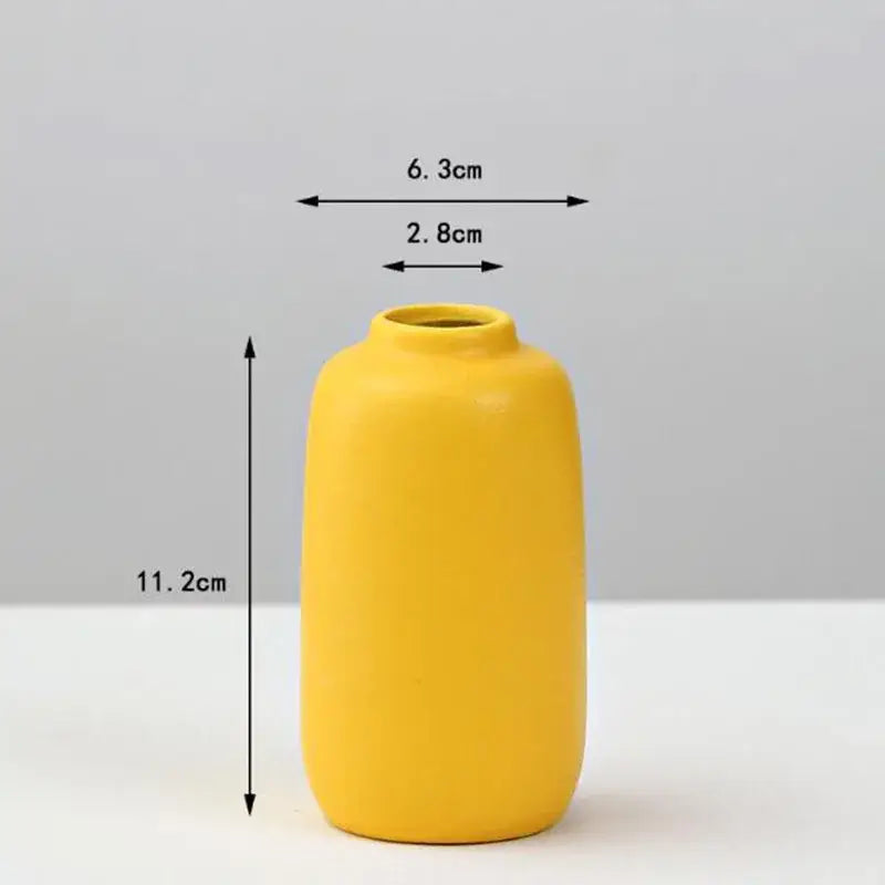 Yellow Porcelain Flower Vase