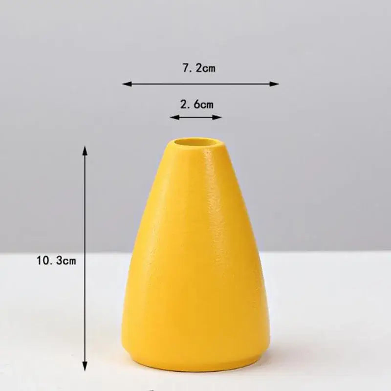 Yellow Porcelain Flower Vase