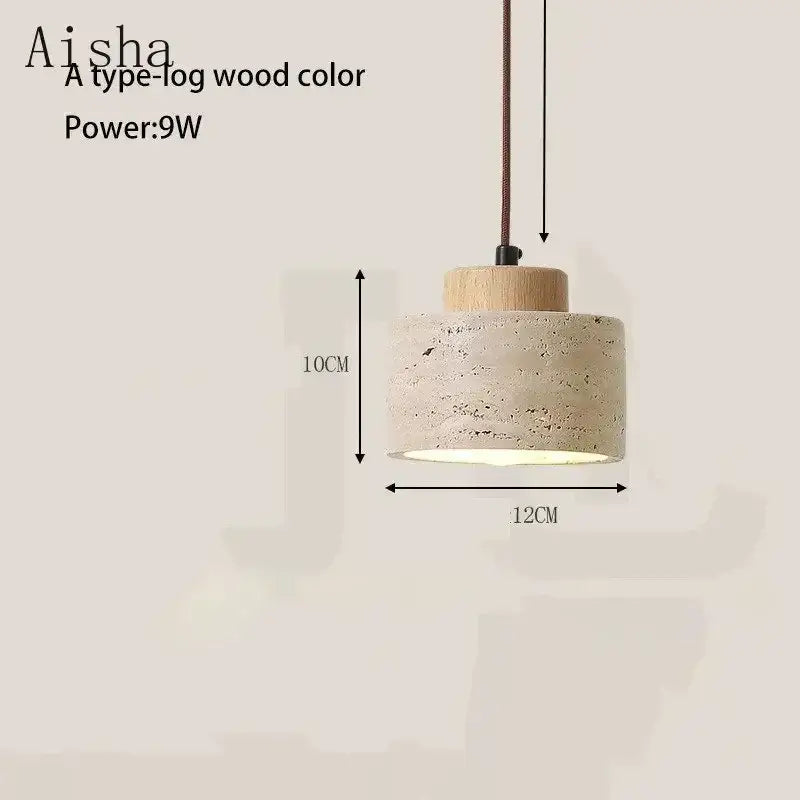 White Stone Pendant Light