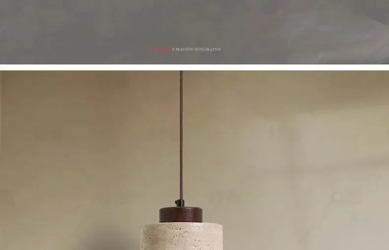 White Stone Pendant Light