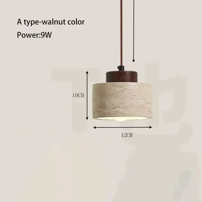 White Stone Pendant Light