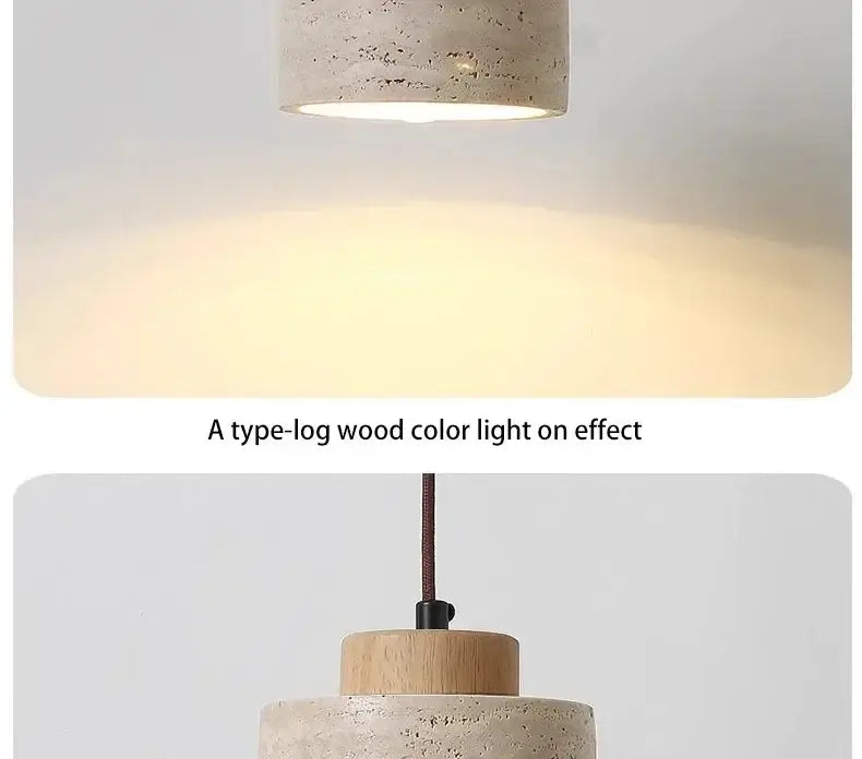 White Stone Pendant Light